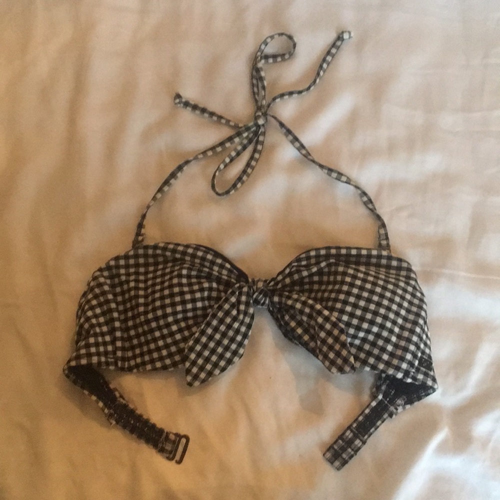 south moon under checkered bikini top